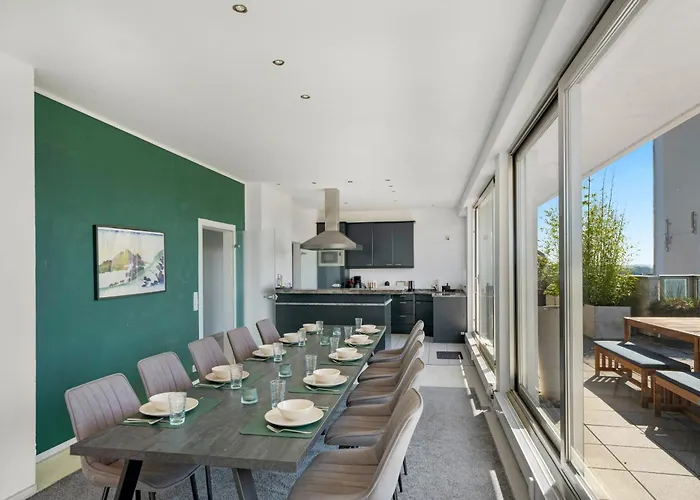 Lägenhet Penthouse 232qm, 12 Personen, Whirlpool, Terrasse, Parkplatz 25min Bis Duesseldorf Messe *